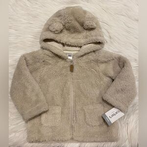 Carter's zip up sherpa hoodie size 18m